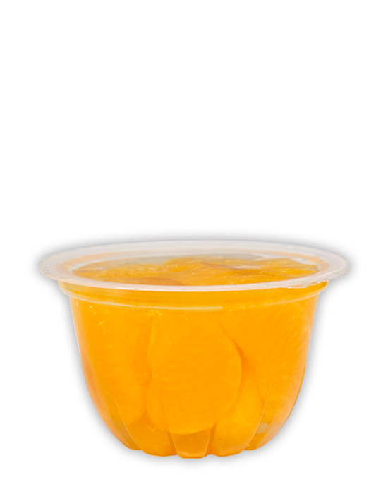 Mandarine orange in plastic cup