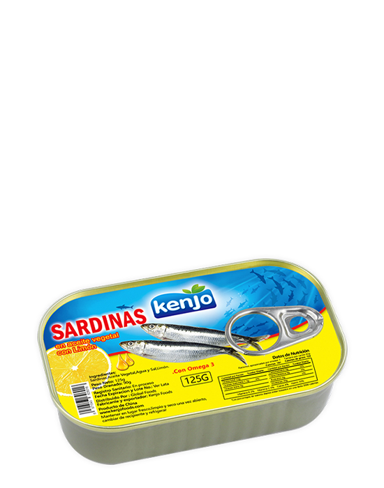 Sardines in vegetable oil  with lemon