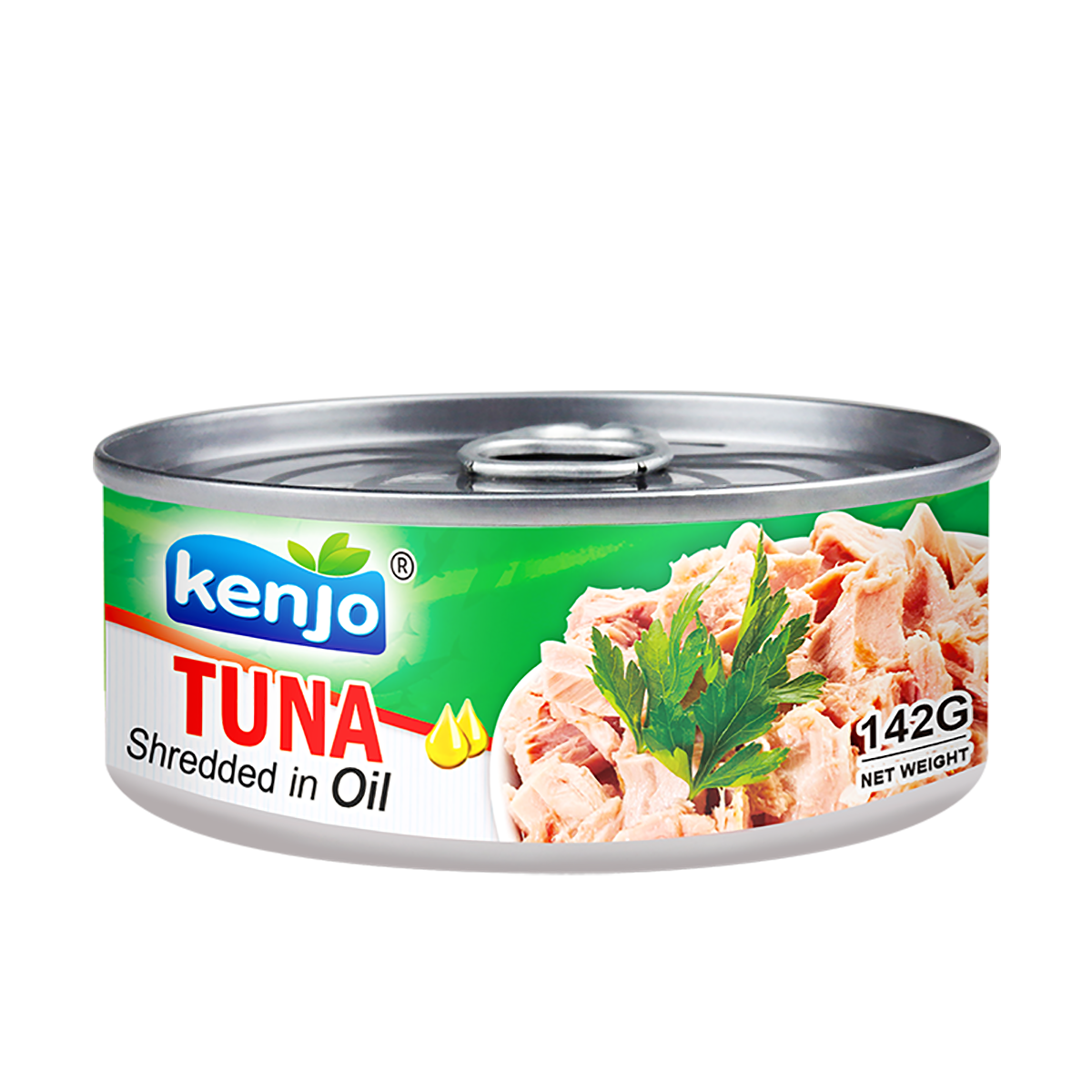 Tuna shredded in oil