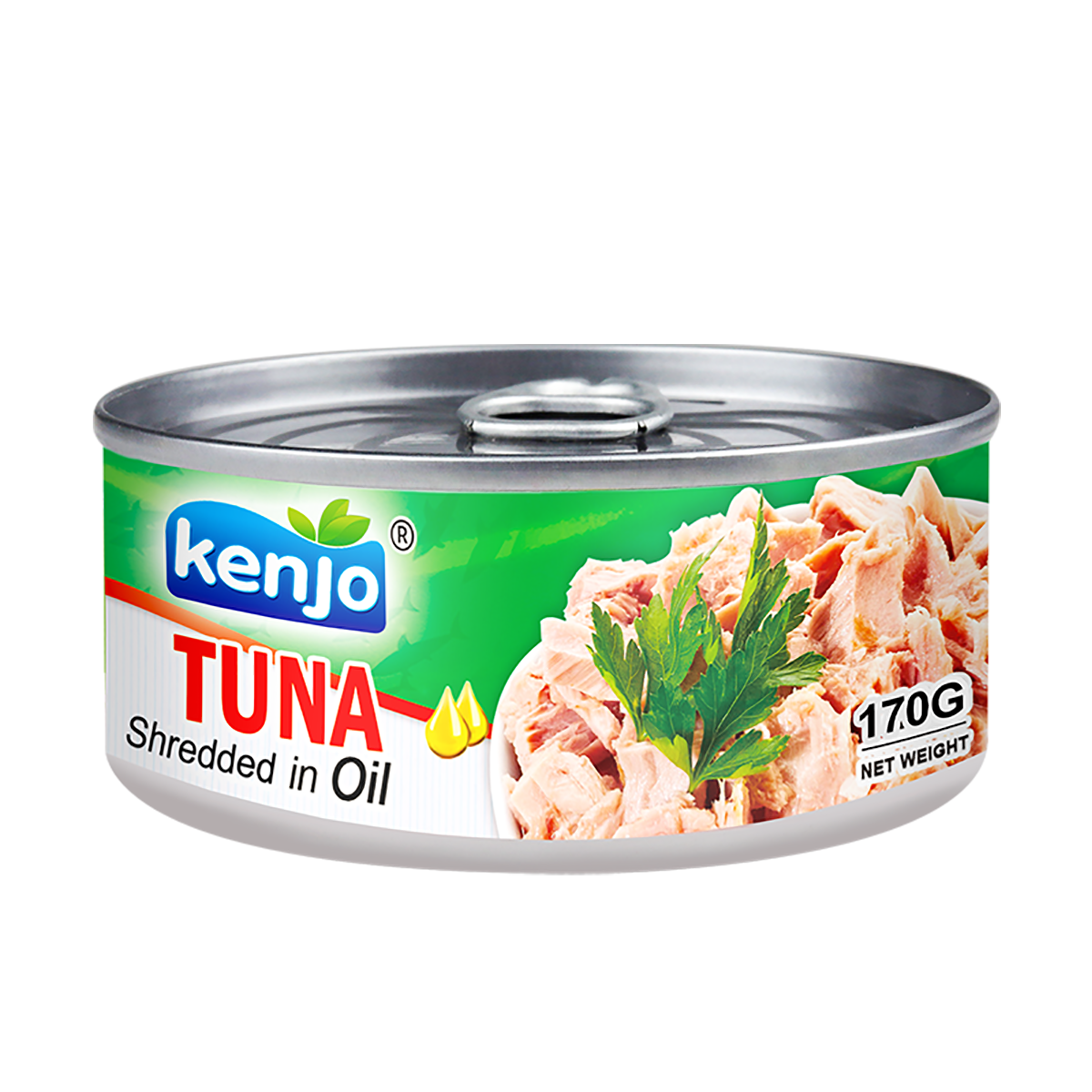 Tuna shredded in oil